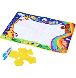 Creative Water Mat for Kids with Markers and Puzzles