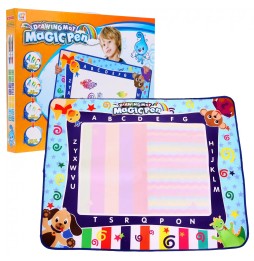 Water Mat for Kids 3+ with Markers and Stencils