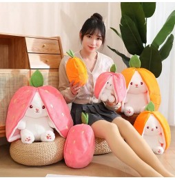 Large Rabbit Plush Strawberry Carrot