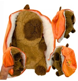 Orange Capybara Toy 25 cm Plush