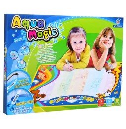 Creative Water Mat for Kids with Markers and Puzzles