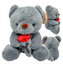 Plush Bear with Rose 25 cm