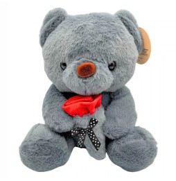 Plush Bear with Rose 25 cm