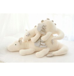 Plusz dragon alb pentru copii 30 cm