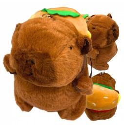 Plush Capybara with Keychain 12 cm