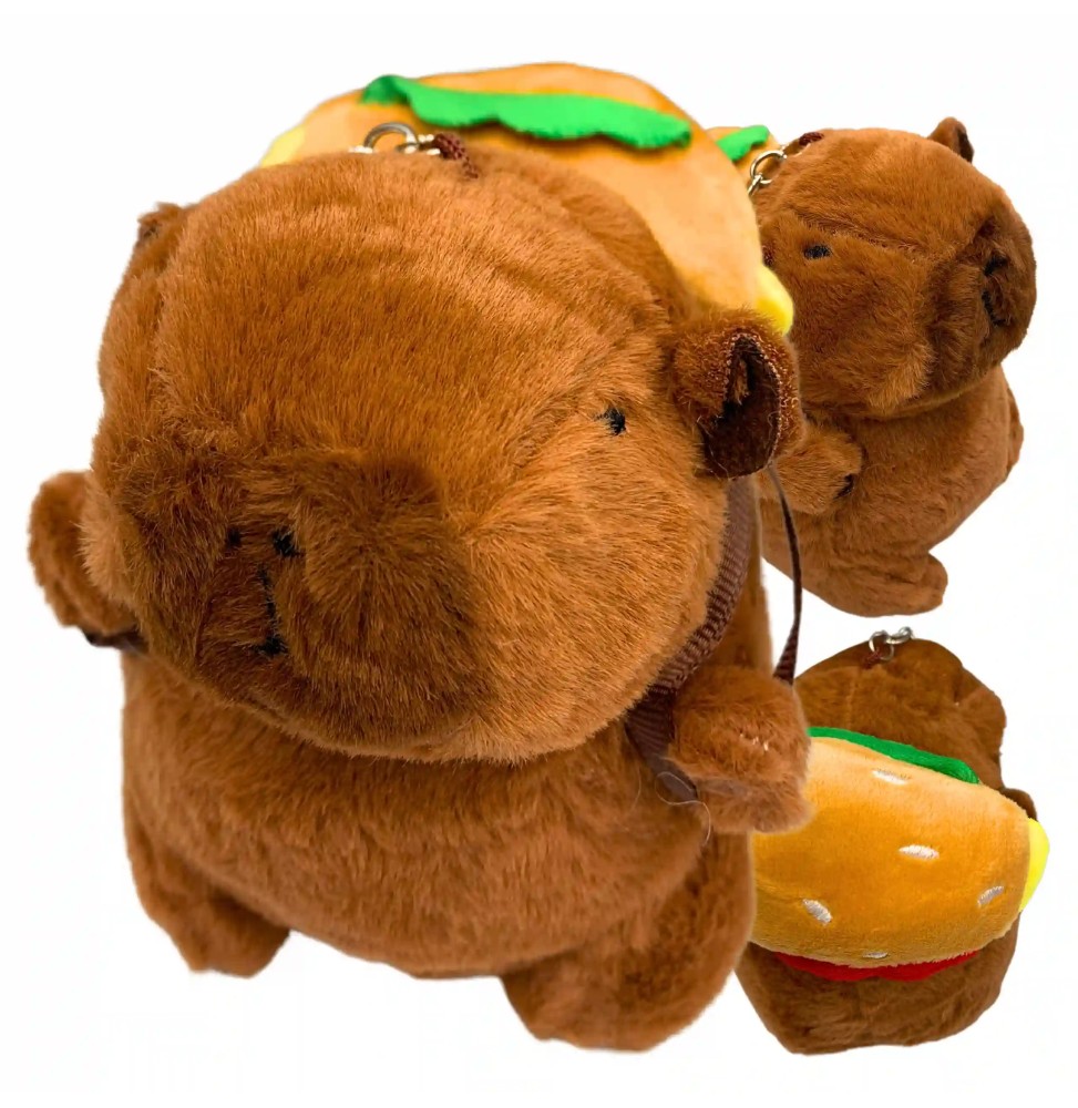 Plush Capybara with Keychain 12 cm