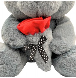 Plush Bear with Rose 25 cm