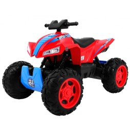 Red Electric Quad for Kids 4x4 with LED Lights