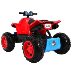 Red Electric Quad for Kids 4x4 with LED Lights