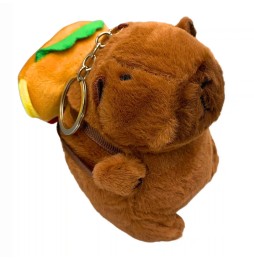 Plush Capybara with Keychain 12 cm