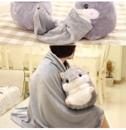 Hamster Blanket 3 in 1 with Pillow and Plush Toy