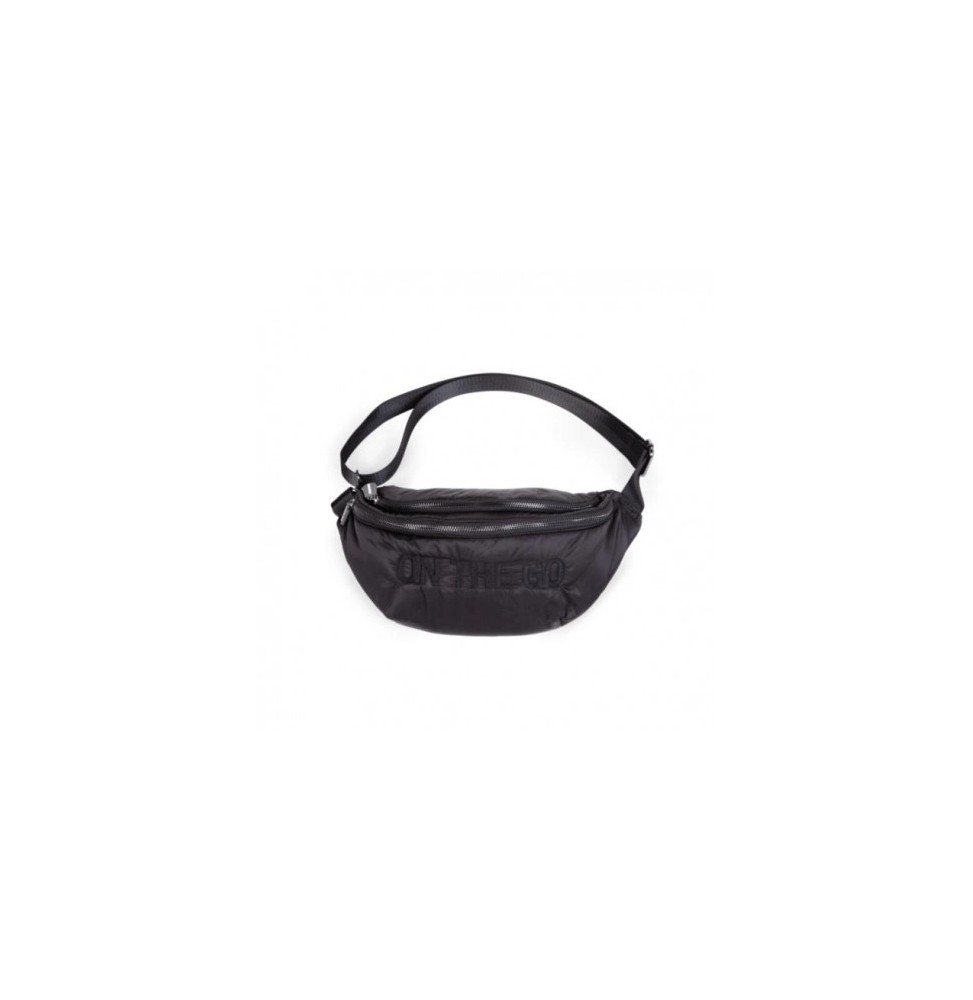 Childhome Quilted Banana Bag Black Fanny Pack