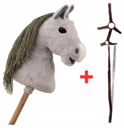 Hobby horse A3 set with horse and reins