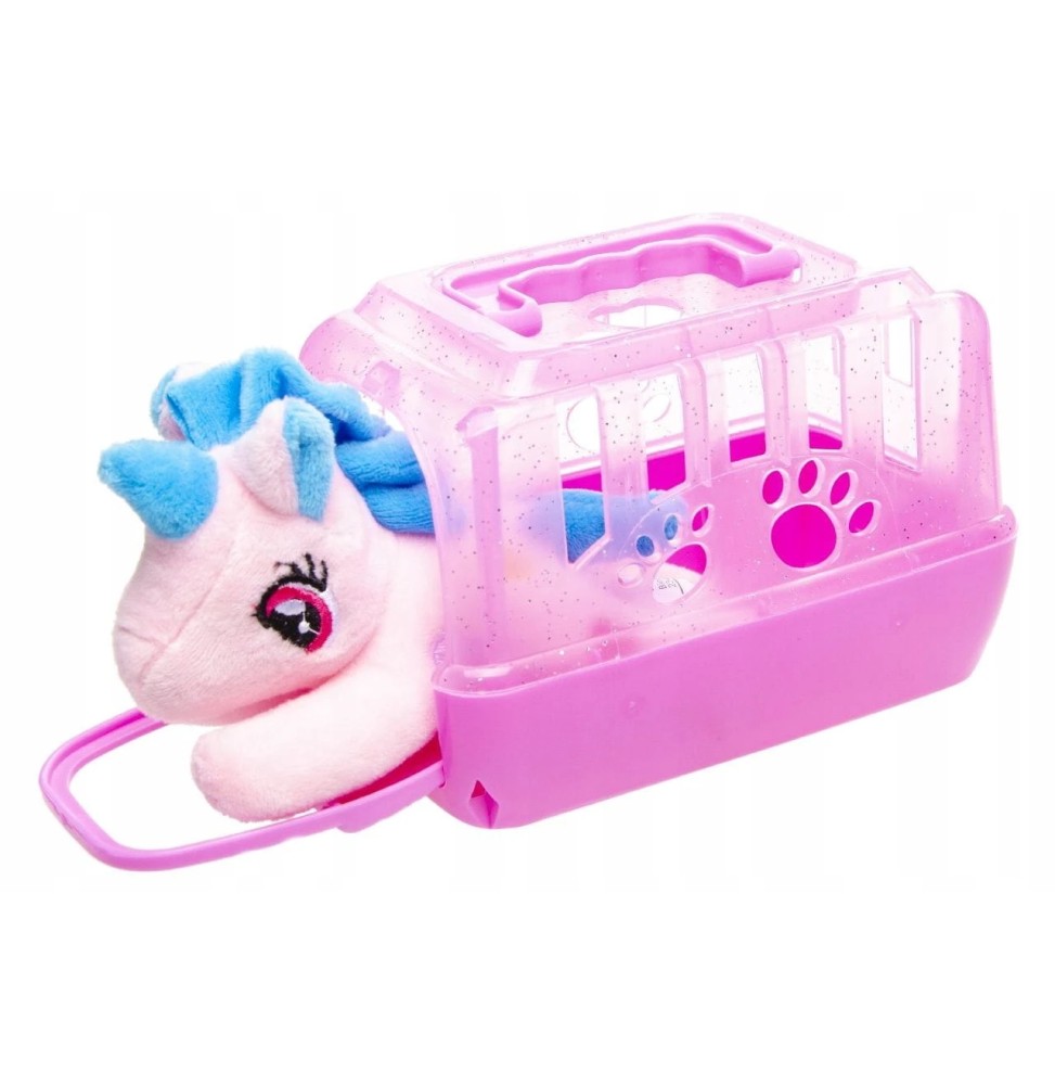 Plush Unicorn in a Carrier