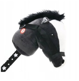 Plush Hobby Horse Head on Stick Toy