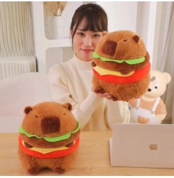 Plush Capybara Burger Toy