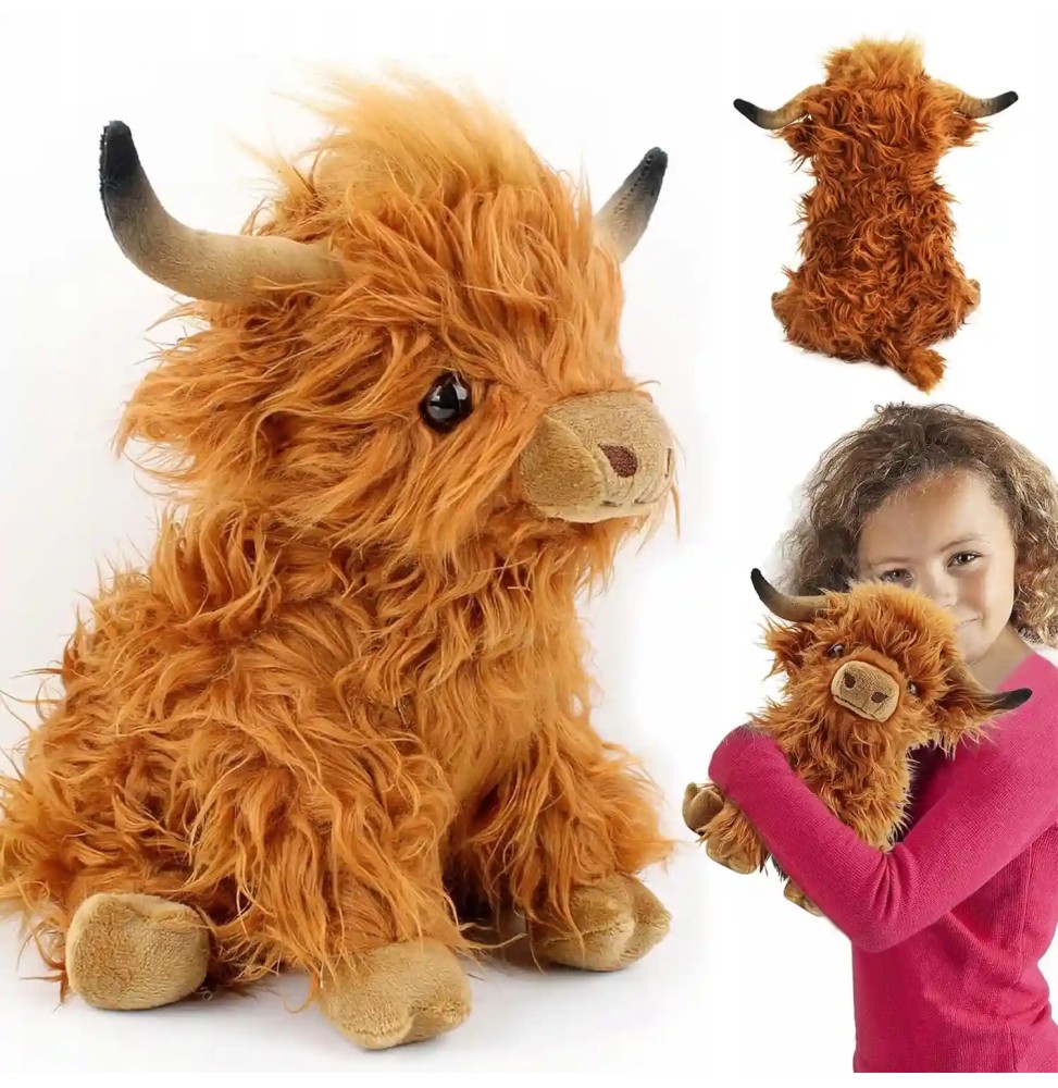 Plush Toy of a Scottish Cow