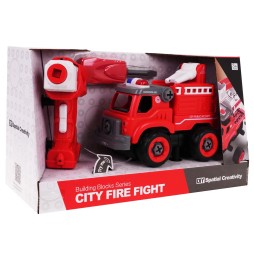 Disassembled Fire Truck with Accessories for Kids