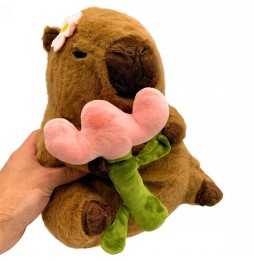 30 cm Capybara with Tulip - Plush Toy