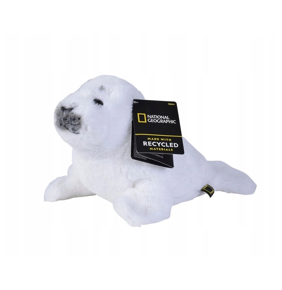 White Plush Seal 25 cm National Geographic