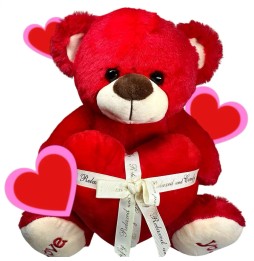 Large Plush Bear 30 cm for Valentine's Day