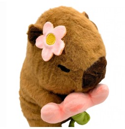 30 cm Capybara with Tulip - Plush Toy