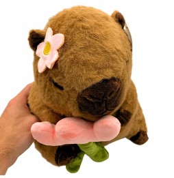 30 cm Capybara with Tulip - Plush Toy