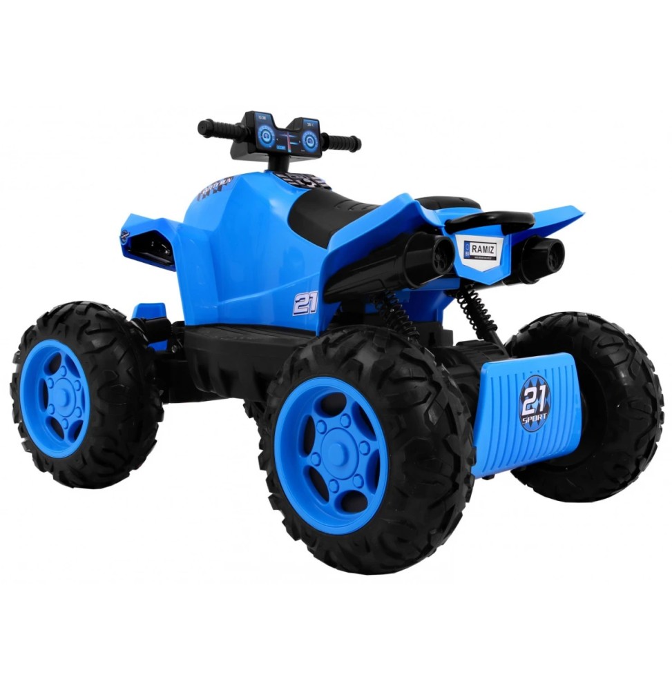 Blue Battery Quad for Kids with 4x4 Drive