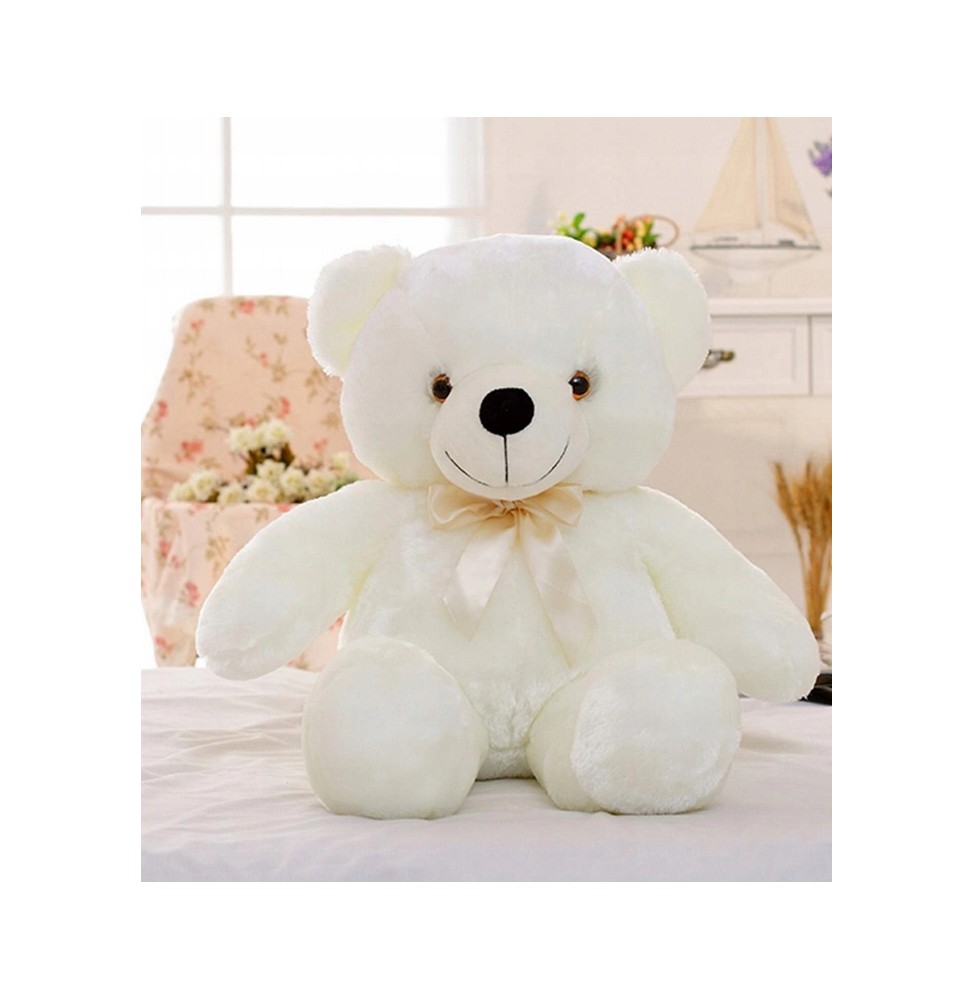 Glowing Plush Bear 50cm White