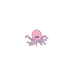 Gustaw Octopus EVA Plush 80cm Pink