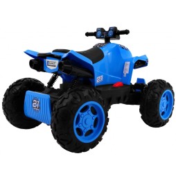 Blue Battery Quad for Kids with 4x4 Drive