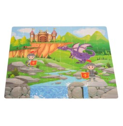 Wooden Castle Block Set for Kids 3+