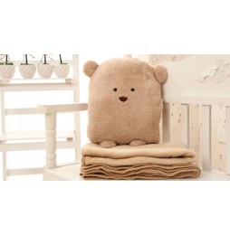 Kids Blanket, Pillow, and Plush Bear Set