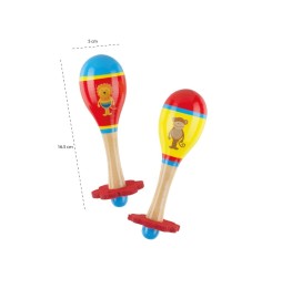 Lion & Monkey Wooden Maracas Set