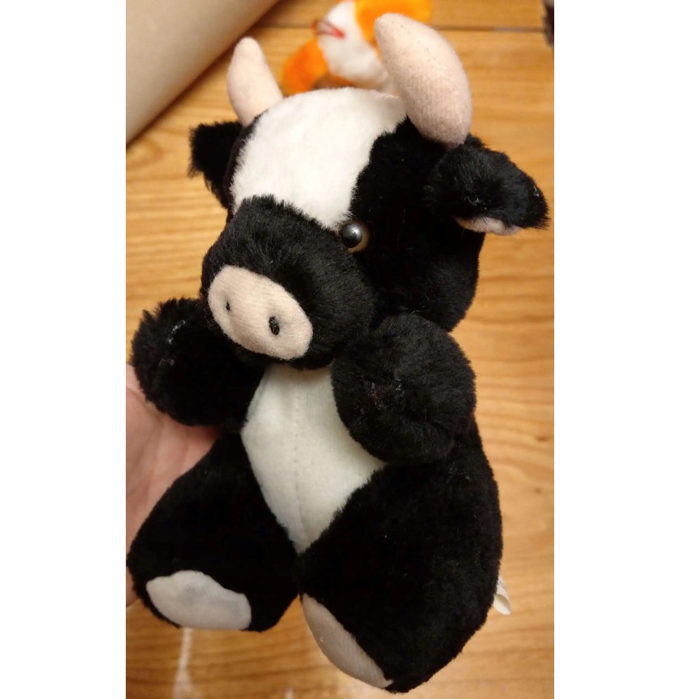 Black Cow Plush Toy 21 cm