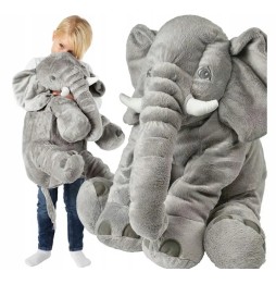 Elefant moale de pluș 70 cm gri