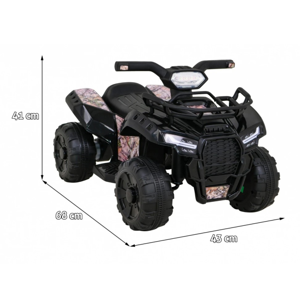 Quad storm dla dzieci - czarny, silnik 25w, mp3, usb, led