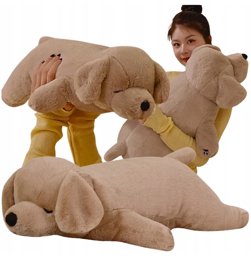 Large Dog Plush Toy with Blanket