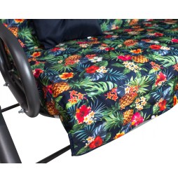 Șezlong grădină textil 2x1 model tropical