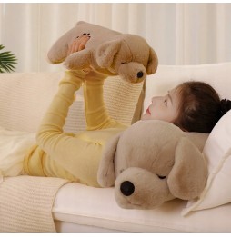 Large Dog Plush Toy with Blanket