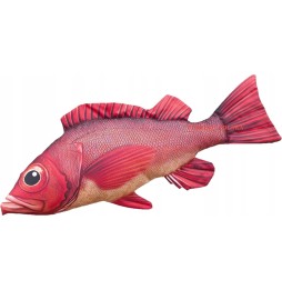 Crimson Fish-Shaped Pillow 75 cm