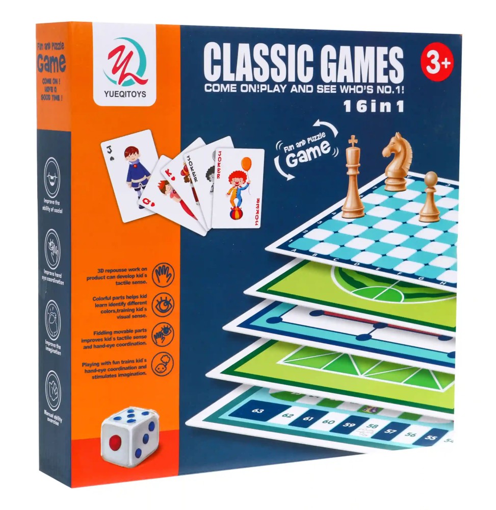 16-in-1 Board Game Set for the Whole Family