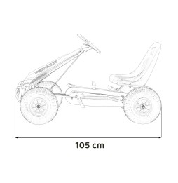 Gokart na pedały AIR PerHour różowy dla dzieci