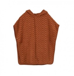 Filibabba zigzag rust poncho for kids