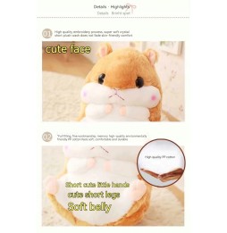 Hamster Pillow 2in1 for Kids Travel Plush