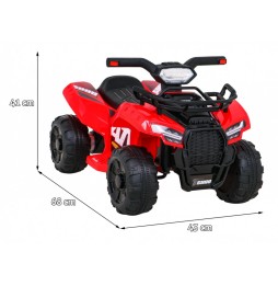 Quad Storm pentru copii - roșu, motor 25W, acumulator