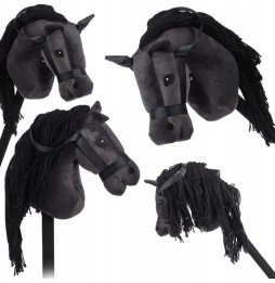 Hobby horse czarny interaktywny 65 cm