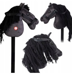 Hobby horse czarny interaktywny 65 cm