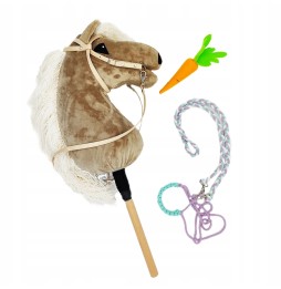 Zestaw hobby horse prezent last minute – beżowy