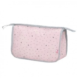 My bag's kosmetyczka leaf pink - nylon makeup bag